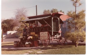 manned flower cart