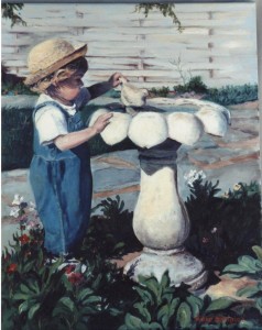 oil painting of To Touch A Bird